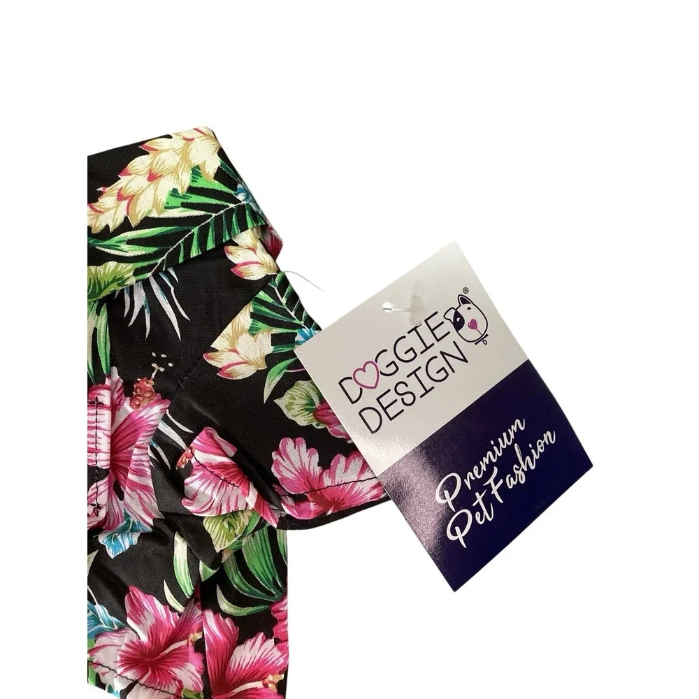 Doggie Design | Tropical Nights | Hawaiian Dog Shirt | Small 14